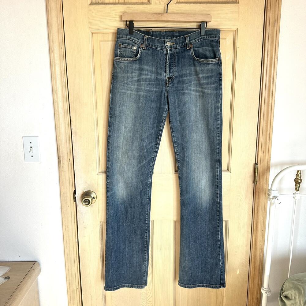 Vintage Y2K USA Made Lucky Brand Dungarees Straight Leg 10 32" Indie Mid Rise
